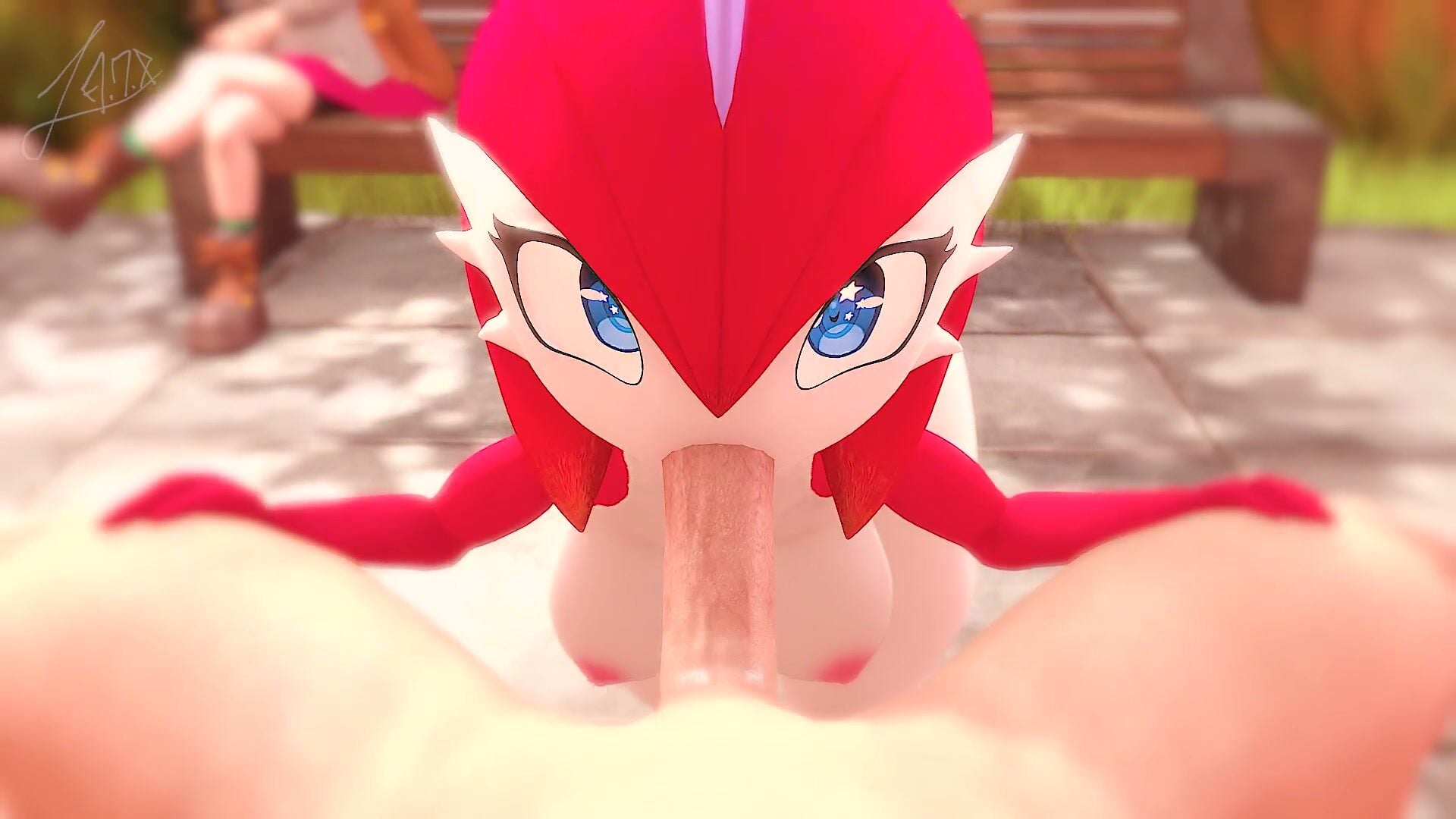 Red Gardevoir [adriandustred] - ﻿3D animation on Crohasit