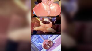 splitscreen pounding - iwara animation on Crohasit
