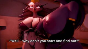 2 Milfs 1 imp - ﻿3D animation on Crohasit