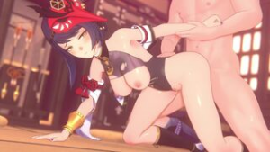(28) Kujou Sara [kirigame_5] - ﻿3D animation on Crohasit