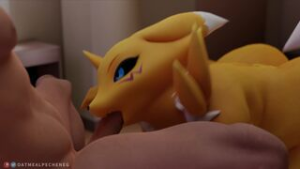 [4K]Renamon Sex - ﻿3D animation on Crohasit
