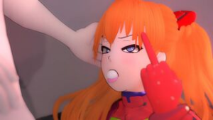 A present for Asuka (plugsuit/clean) - neon genesis evangelion animation on Crohasit