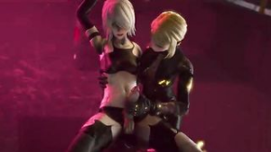 A2 milked by an Operator - Nier Automata animation on Crohasit