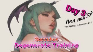 [Animated and Voiced JOI] Succubus Degenerate Training Day 3 [Soft Femdom, Paizuri] - Dark Stalkers animation on Crohasit