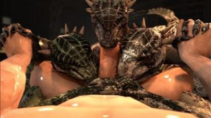 Argonian foursome Blowjob - The Elder Scrolls V: Skyrim animation on Crohasit