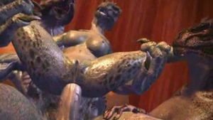 Argonians Special Massage Part2 - ﻿3D animation on Crohasit