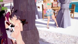 Beach Day [yuri-dom] - ﻿3D animation on Crohasit