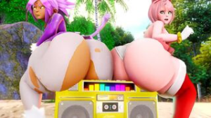 Blaze & Amy Rose Twerking - ﻿3D animation on Crohasit
