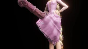 [Boldfinger42] Rapunzel with Horsecock getting hard - ﻿3D animation on Crohasit
