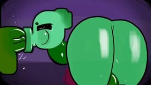 Caked up peashooter - Plants vs Zombies animation on Crohasit