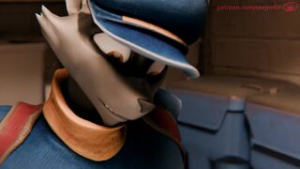 Carmelita Fox ties Sly Cooper to a Chair and Blows Him - Sly Cooper animation on Crohasit