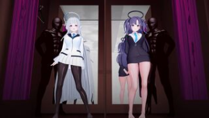Changing room Noa and Yuuka - blue archive animation on Crohasit