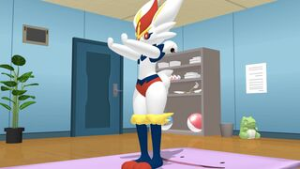 Cinderace – Exercise Session - Pokemon animation on Crohasit