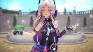 Citrali, Mona, Fischl, and Kamisato Ayaka (Genshin Impact) in a GIRL-CRUSH style – Op - Genshin Impact animation on Crohasit