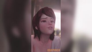 D.va having a great ride - Overwatch animation on Crohasit