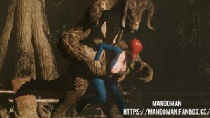 Deathclaw & vault dweller - ﻿3D animation on Crohasit