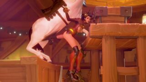 Devil Mercy x Horse - ﻿3D animation on Crohasit