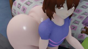Frisk Tease~ (No Watermark+Sound) - ﻿3D animation on Crohasit