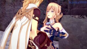 Genshin Impact – Jean Gunnhildr and Aether have sex in a deserted old castle - ﻿3D animation on Crohasit