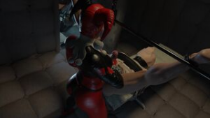 Harley is pretty good at multi-tasking - Batman animation on Crohasit