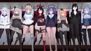 Helltaker Dance 10 in 1 - blue archive animation on Crohasit