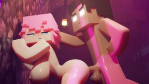 Herobrine X Sexy Girl in Minecraft - ﻿3D animation on Crohasit