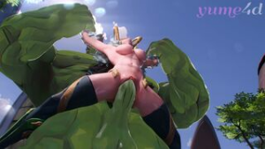 Hulk smash Lady Loki [yume4d] - ﻿3D animation on Crohasit
