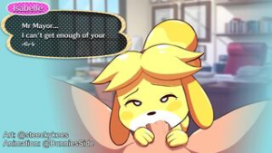 Isabelle Blowjob POV [Beachside Bunnies + SteekyKees] - Animal Crossing animation on Crohasit