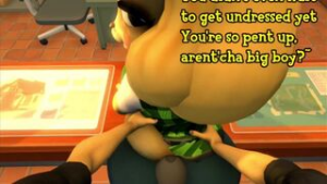 Isabelle assjob - Animal Crossing animation on Crohasit