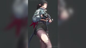 Jane doe walking - zenless zone zero animation on Crohasit
