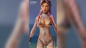 Jules in bikini (Fortnite) - ﻿3D animation on Crohasit