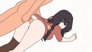 Kaoruko waguri gets clapped hard. - 2D animation on Crohasit