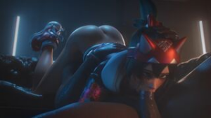 Kiriko rough blowjob 69 [Blacked] - Overwatch animation on Crohasit