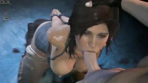 Lara Croft Bondage Blowjob – Quilsfm - Tomb Raider animation on Crohasit