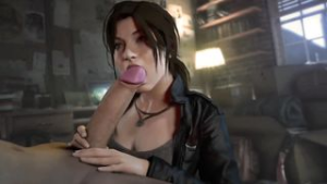 Lara Croft Sucking a Big Cock – Leeterr - Tomb Raider animation on Crohasit