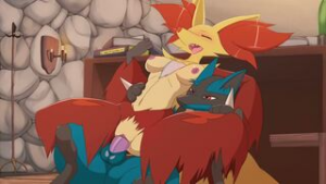 Lucario Balls Deep in Delphussy - Pokemon animation on Crohasit