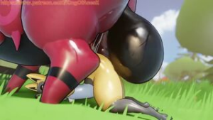 Lucario dominated by Scolipede - ﻿3D animation on Crohasit
