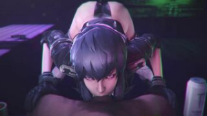 Major Kusanagi Deepthroat - ﻿3D animation on Crohasit