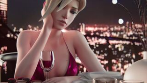 Mercy is unimpressed… - Overwatch animation on Crohasit