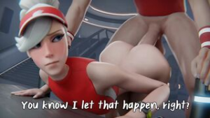 Mercy lost the bet and paid the price - Overwatch animation on Crohasit