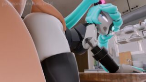 Mimi As Miku Makes It Quick Cum (SeLine) - ﻿3D animation on Crohasit