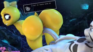 Monster Kid and Asriel in the Forest of nowhere - ﻿3D animation on Crohasit