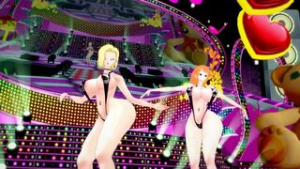 NamiLovesbbc – Nami and Android 18 Kiss me I LOVE YOU sex dance MMD Blacked - Dragon Ball Z animation on Crohasit