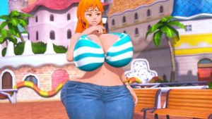 Nami’s spontaneous growth [Jackiedoot] - ﻿3D animation on Crohasit