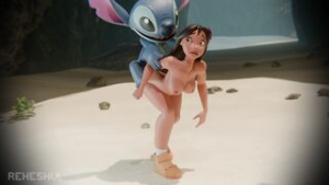 Nani x Stitch - ﻿3D animation on Crohasit