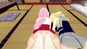 Naruto – Tsunade x Sakura Threesome - Naruto animation on Crohasit
