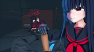 Net cafe date with slime girl [WaruiSlimeDesu] - blue archive animation on Crohasit