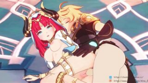 Nilou creampied sideways - Genshin Impact animation on Crohasit
