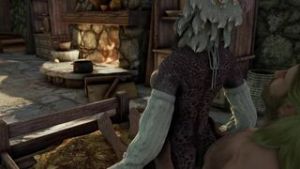 Nord X female Argonian [Lizard3469] - ﻿3D animation on Crohasit