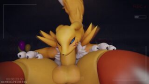 [Oatmealpecheneg] Lovetaste Toy Chica x Renamon - ﻿3D animation on Crohasit